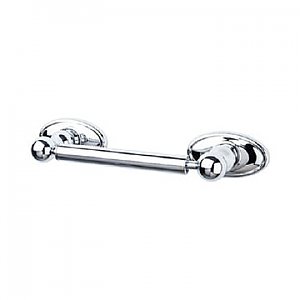 Top Knobs ED3PCC Edwardian Bath Tissue Holder Oval Backplate in Polished Chrome