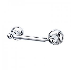 Top Knobs ED3PCE Edwardian Bath Tissue Holder Ribbon Backplate in Polished Chrome