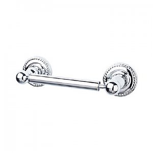 Top Knobs ED3PCF Edwardian Bath Tissue Holder Rope Backplate in Polished Chrome