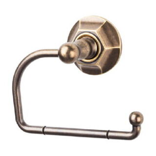 Top Knobs ED4GBZB Edwardian Bath Tissue Hook Hex Backplate in German Bronze
