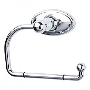 Top Knobs ED4PCC Edwardian Bath Tissue Hook Oval Backplate in Polished Chrome