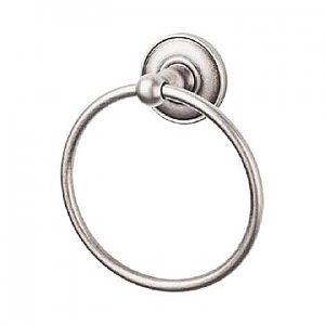 Top Knobs ED5APD Edwardian Bath Ring Plain Backplate in Antique Pewter