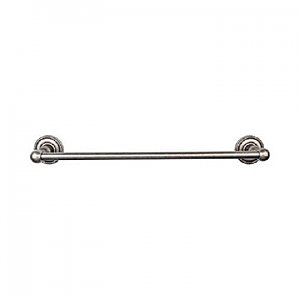 Top Knobs ED6APF Edwardian Bath Towel Bar 18 In. Single - Rope Backplate in Antique Pewter