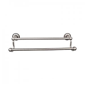 Top Knobs ED7APA Edwardian Bath Towel Bar 18 In. Double - Beaded Bplate in Antique Pewter