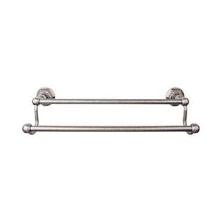 Top Knobs ED7APB Edwardian Bath Towel Bar 18 Inch Double - Hex Backplate in Antique Pewter