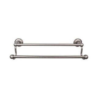 Top Knobs ED7APD Edwardian Bath Towel Bar 18 Inch Double - Plain Bplate in Antique Pewter