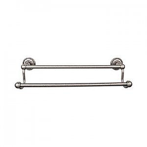 Top Knobs ED7APF Edwardian Bath Towel Bar 18 In. Double - Rope Backplate in Antique Pewter