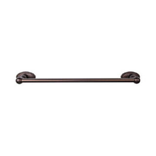 Top Knobs ED8ORBC Edwardian Bath Towel Bar 24 In. Single - Oval Backplate in Oil Rubbed Bronze