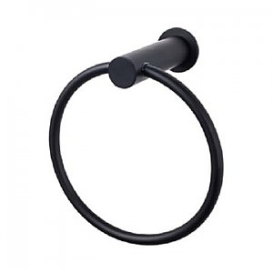Top Knobs HOP5BLK Hopewell Bath Ring in Flat Black