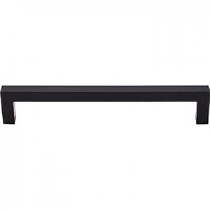 Top Knobs M1156 Square Bar Pull 6-5/16 Inch Center to Center in Flat Black