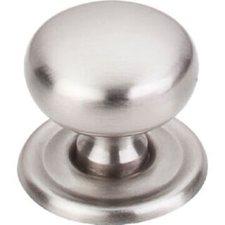 Top Knobs M1315 Victoria Knob 1 1/4 Inch w/Backplate in Brushed Satin Nickel