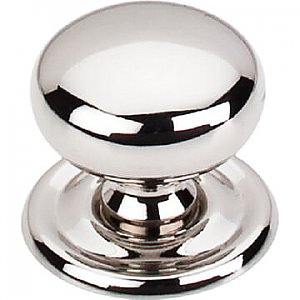 Top Knobs M1316 Victoria Knob 1 1/4 Inch w/Backplate in Polished Nickel