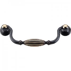 Top Knobs M136 Tuscany Small Drop Pull 5 1/16 Inch Center to Center in Dark Antique Brass