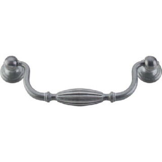 Top Knobs M137 Tuscany Small Drop Pull 5 1/16 Inch Center to Center in Pewter Light