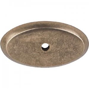 Top Knobs M1441 Aspen Oval Backplate 1 3/4 Inch in Light Bronze
