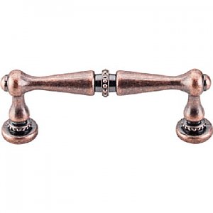 Top Knobs M1713 Edwardian Pull 3 Inch Center to Center in Antique Copper