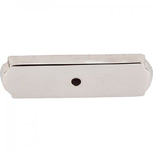 Top Knobs M2010 Aspen II Rectangle Backplate 2 1/2 Inch in Polished Nickel
