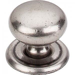 Top Knobs M25 Victoria Knob 1 1/4 Inch w/Backplate in Pewter Antique