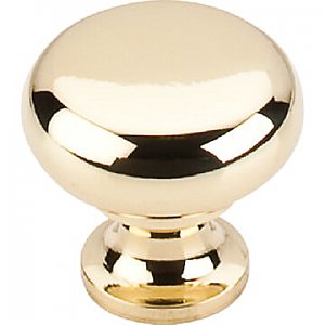 Top Knobs M269 Flat Faced Knob 1 1/4 Inch in Polished Brass