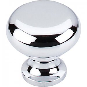 Top Knobs M270 Flat Faced Knob 1 1/4 Inch in Polished Chrome