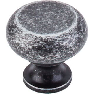 Top Knobs M273 Flat Faced Knob 1 1/4 Inch in Black Iron