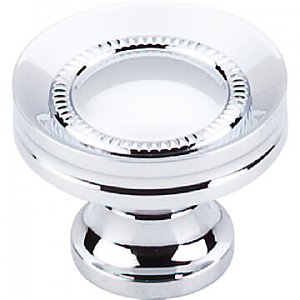 Top Knobs M291 Button Faced Knob 1 1/4 Inch in Polished Chrome