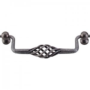 Top Knobs M658 Twisted Wire Drop Pull 5 1/16 Inch Center to Center in Pewter