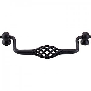 Top Knobs M659 Twisted Wire Drop Pull 5 1/16 Inch Center to Center in Patina Black
