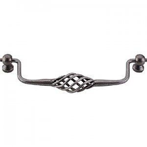 Top Knobs M661 Twisted Wire Drop Pull 6 5/16 Inch Center to Center in Pewter