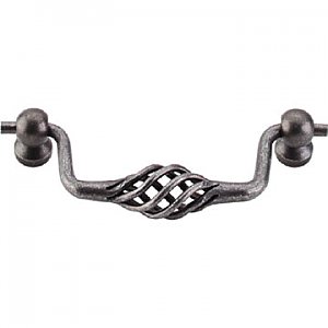Top Knobs M742 Twisted Wire Drop Pull 3 3/4 Inch Center to Center in Pewter