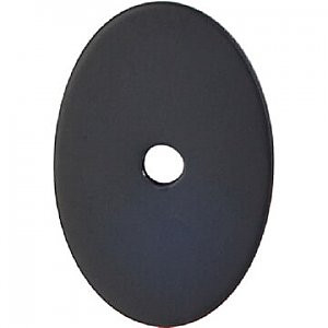 Top Knobs TK60BLK Oval Medium Backplate 1 1/2 Inch in Flat Black