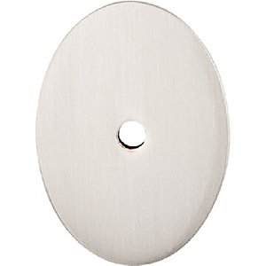 Top Knobs TK62BSN Oval Large Backplate 1 3/4 Inch in Brushed Satin Nickel