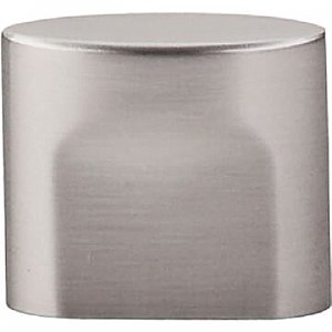 Top Knobs TK73BSN Oval Small Slot Knob 3/4 Inch Center to Center in Brushed Satin Nickel