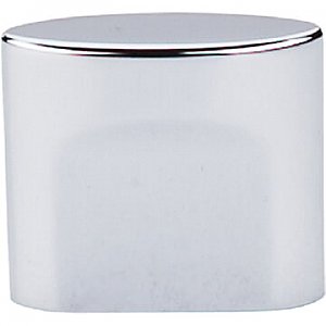 Top Knobs TK73PC Oval Small Slot Knob 3/4 Inch Center to Center in Polished Chrome