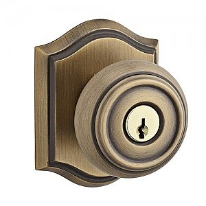 Baldwin ENTRATAR049 Traditional Keyed Entry Single Cylinder Knobset with Traditional Arch Rose