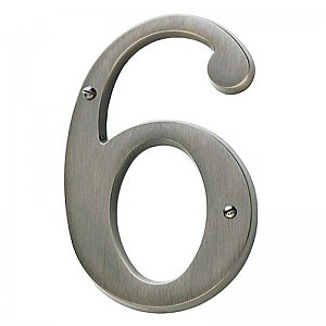 Baldwin 90676056 Solid Brass Residential House Number 6