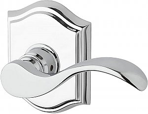 Baldwin ENCURRTAR260 Curve Keyed Entry Single Cylinder Leverset with Traditional Arch Rose - Right Handed
