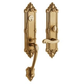 Baldwin 6526033RENT Kensington Right Hand Single Cylinder Mortise Handleset Trim Set