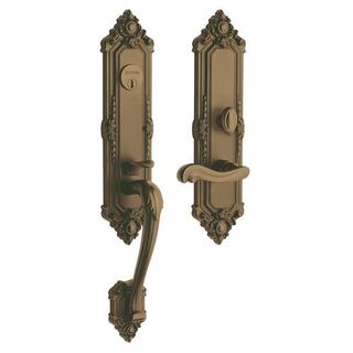 Baldwin 6526060RENT Kensington Right Hand Single Cylinder Mortise Handleset Trim Set