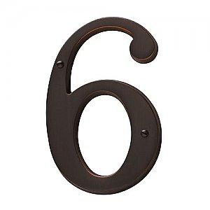 Baldwin 90676112 Solid Brass Residential House Number 6