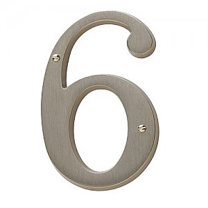 Baldwin 90676150 Solid Brass Residential House Number 6