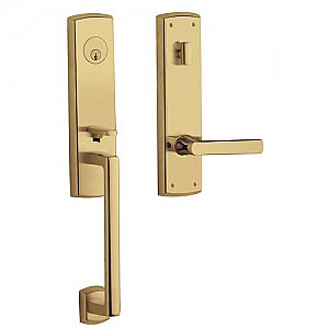 Baldwin M516003RENT Soho Right Hand Single Cylinder Mortise Entrance Handleset Trim Set with 5485 Lever