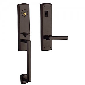 Baldwin M516112RENT Soho Right Hand Single Cylinder Mortise Entrance Handleset Trim Set with 5485 Lever