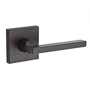 Baldwin HDSQURCSR112 Square Single Dummy Lever with Contemporary Square Rose - Right Handed