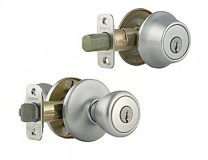 Kwikset Tylo 695T-26D-B Combo Pack Knobset with Double Cylinder Deadbolt 