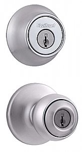 Kwikset 690P-26D-B Polo Knobset Combo Pack with Single Cylinder Deadbolt 