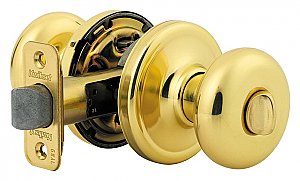 Kwikset Hancock 730H-3 Polished Brass Privacy Door Knob