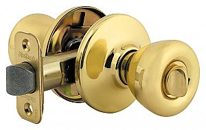 Kwikset Tylo 300T-3 Polished Brass Privacy Door Knob