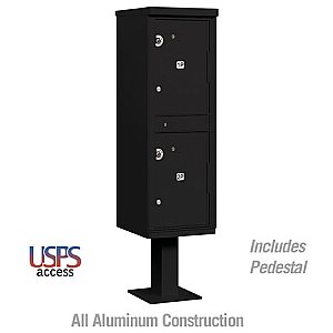 Salsbury 3302BLK-U Outdoor Parcel Locker 2 Compartments USPS Access