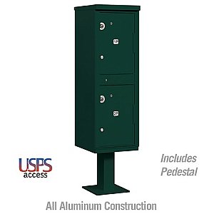 Salsbury 3302GRN-U Outdoor Parcel Locker 2 Compartments USPS Access